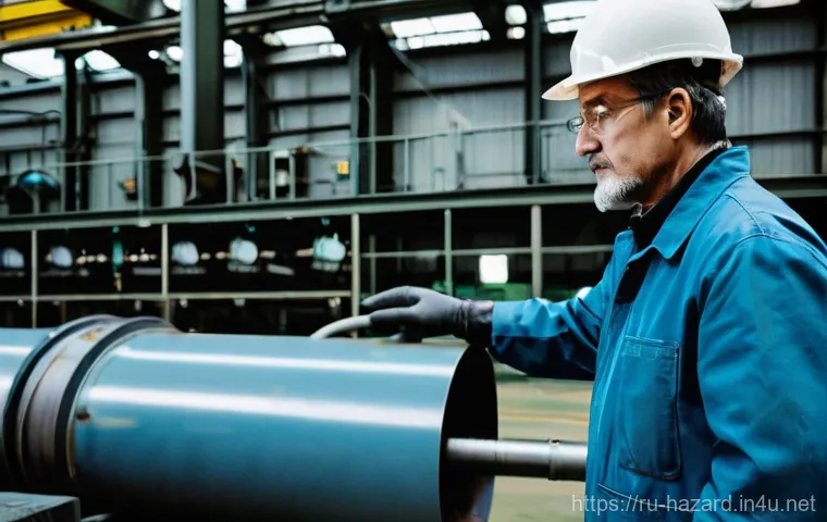 위험물관리사 실기 시험 장비 사용법 - **Prompt:** A grizzled, experienced Russian industrial engineer in his late 50s, wearing clean, ligh...